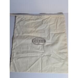 Fossil Drawstring Dust Cover Bag Small Purse Handbag Wallet Shoe Storage 14.5x13